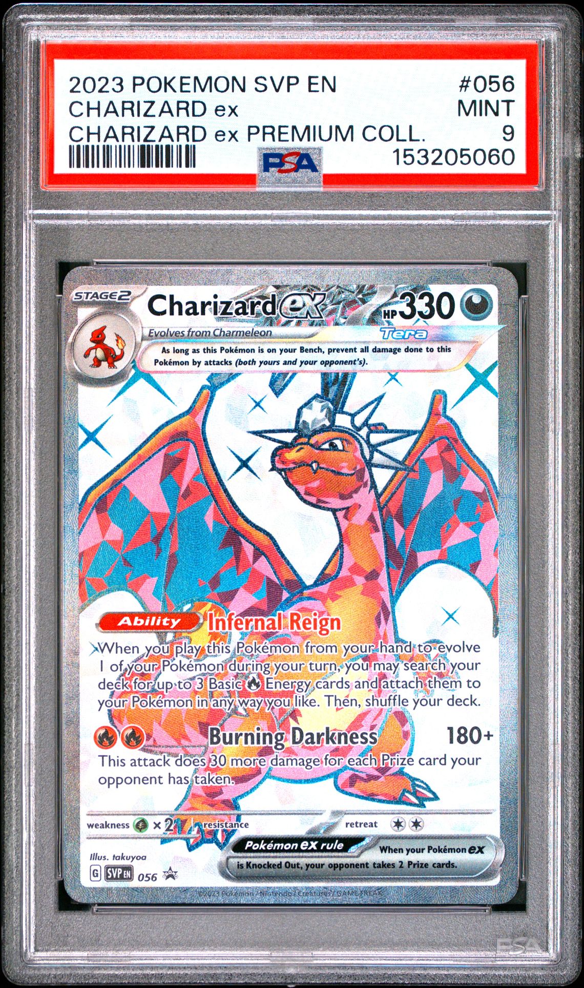 2023 Pokemon Svp En-Sv Black Star Promo Charizard Ex #056 (Charizard Ex Premium Coll.) Mint 9 front