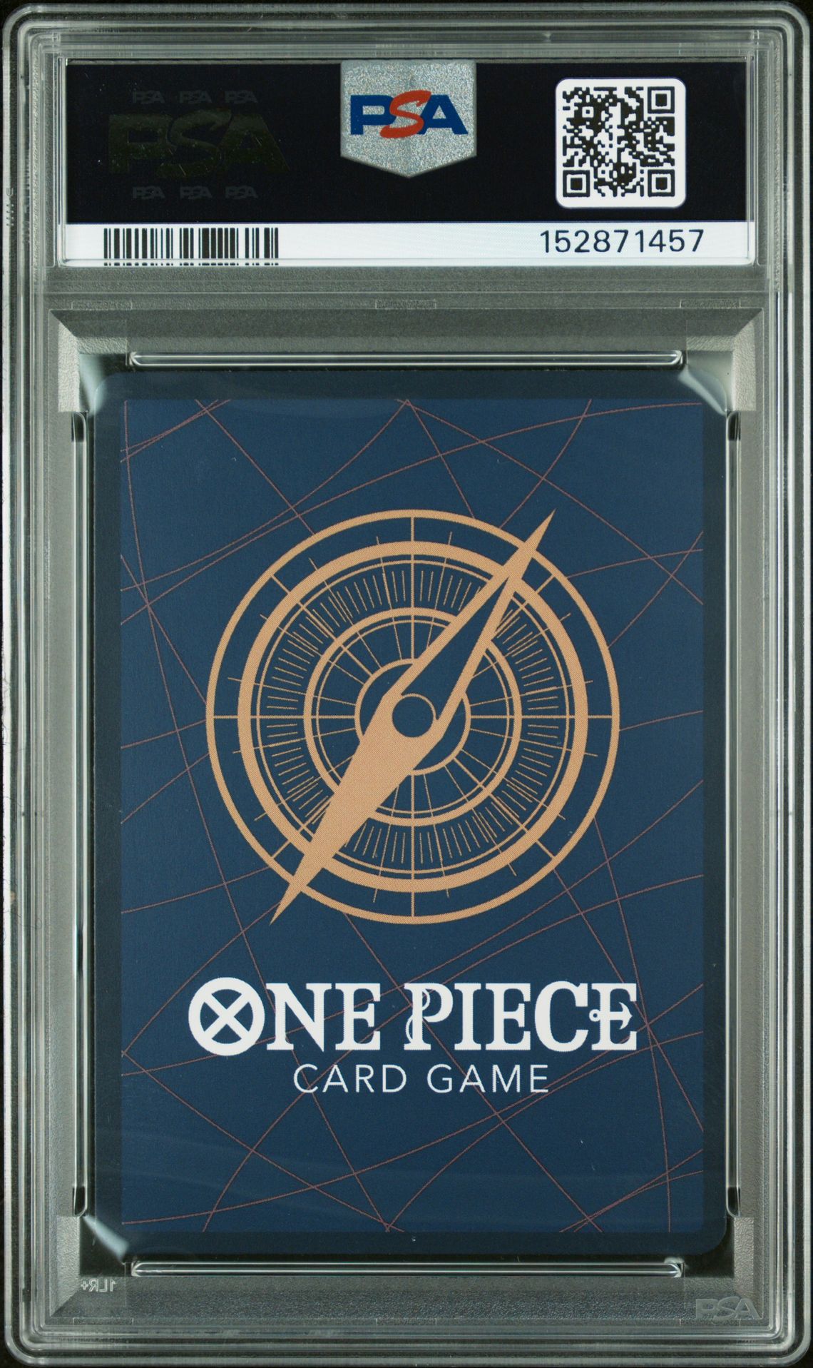 2026 One Piece Op14-Eb04-The Azure Sea's Seven Dracule Mihawk #119 (Alternate Art) Gem Mt 10 back view - PSA certificate #152871457