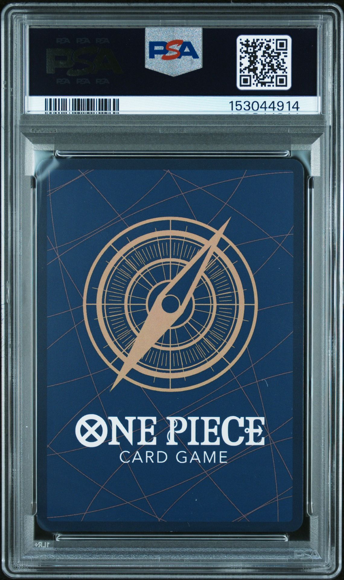 2025 One Piece Op10-Royal Blood Monkey D. Luffy #118 (Alternate Art) Gem Mt 10 back view - PSA certificate #153044914