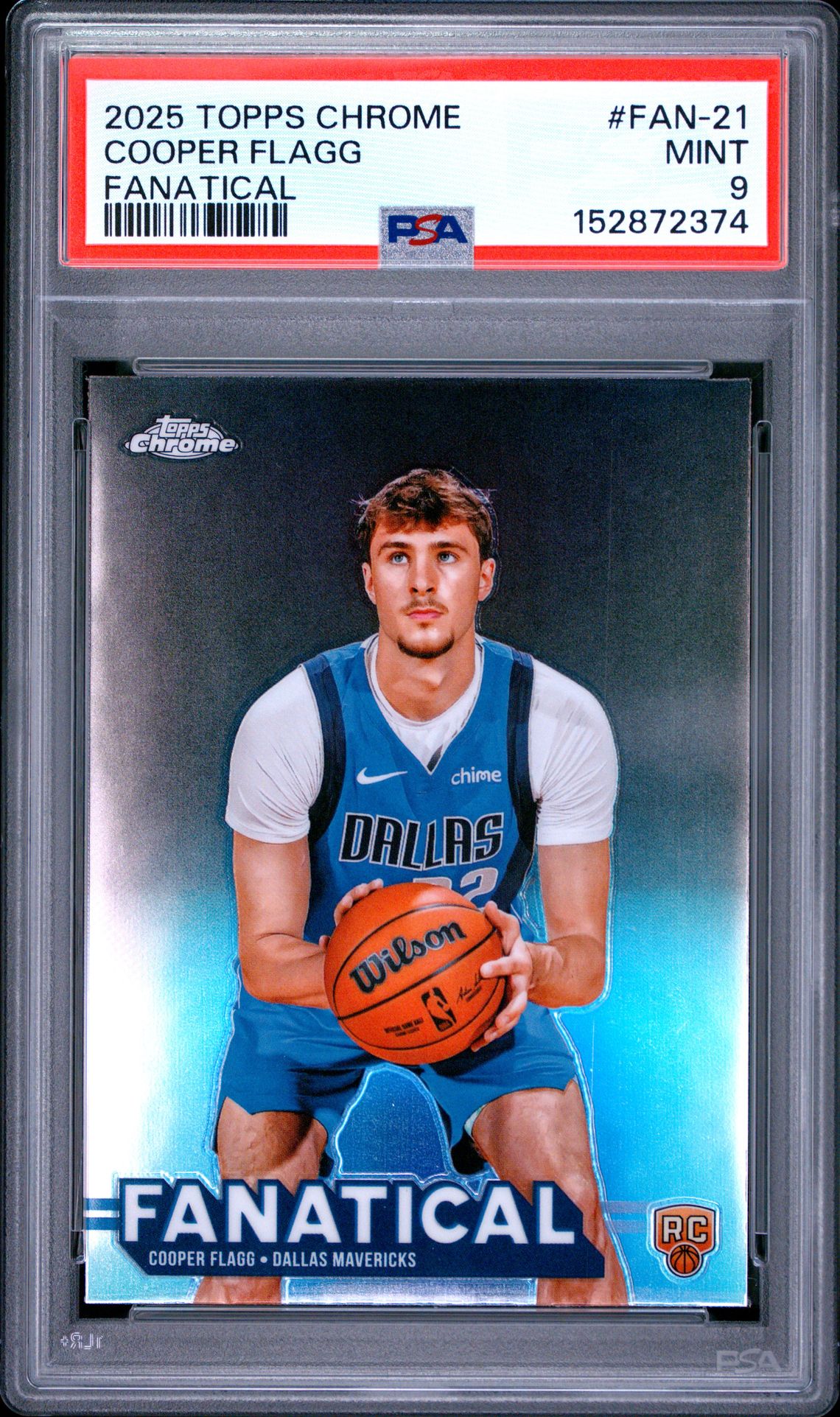 2025 Topps Chrome Fanatical Cooper Flagg #Fan-21 Mint 9 front