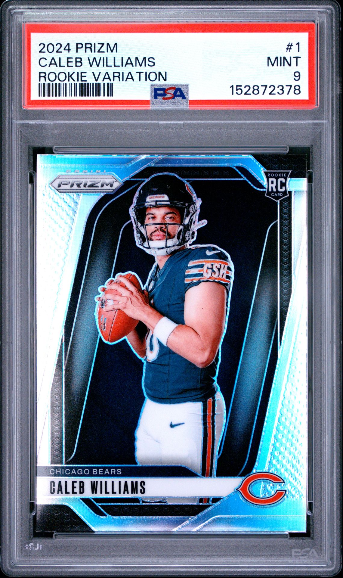 2024 Panini Prizm Rookie Variation Caleb Williams #1 Mint 9 front