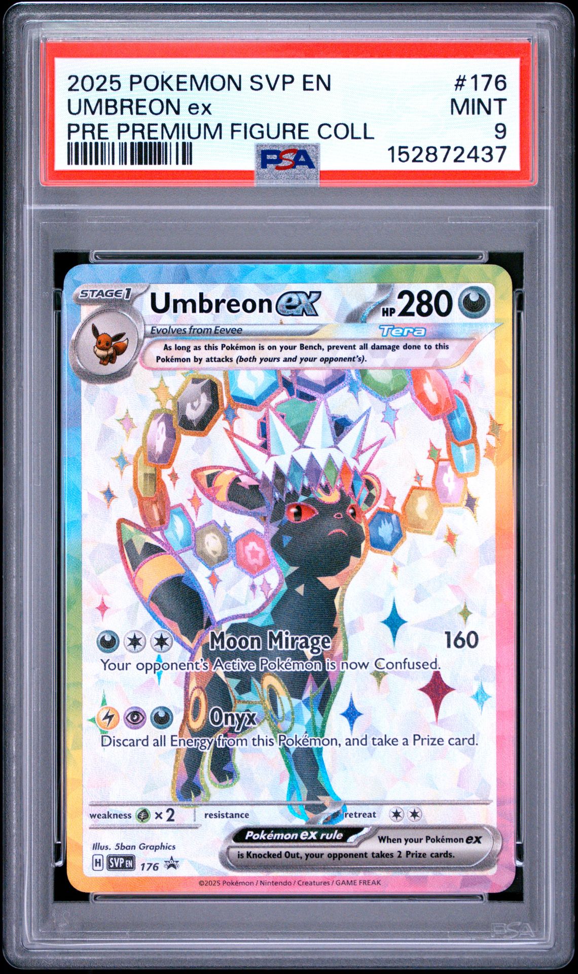 2025 Pokemon Svp En-Sv Black Star Promo Umbreon Ex #176 (Pre Premium Figure Coll) Mint 9 front