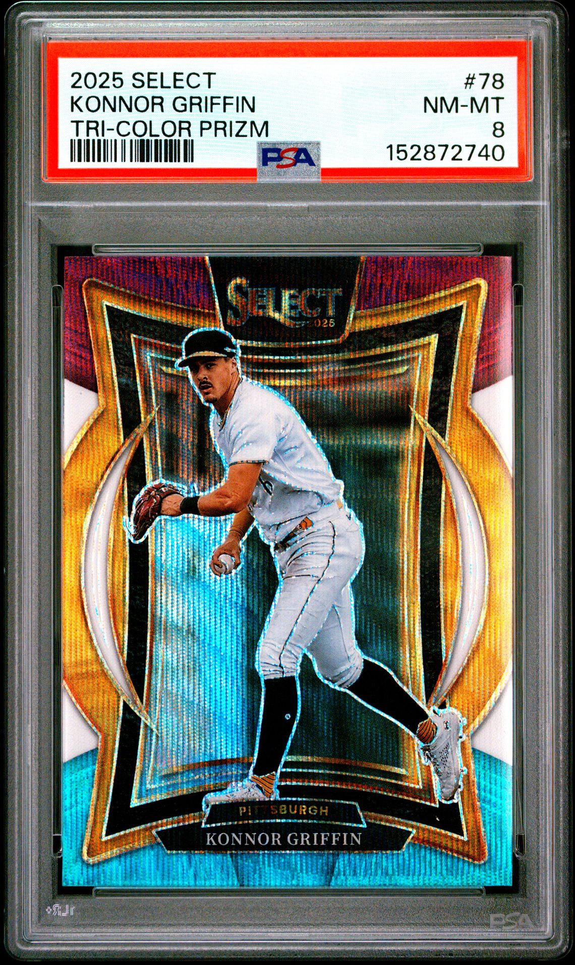2025 Panini Select Konnor Griffin #78 (Tri-Color Prizm) Nm-Mt 8 front