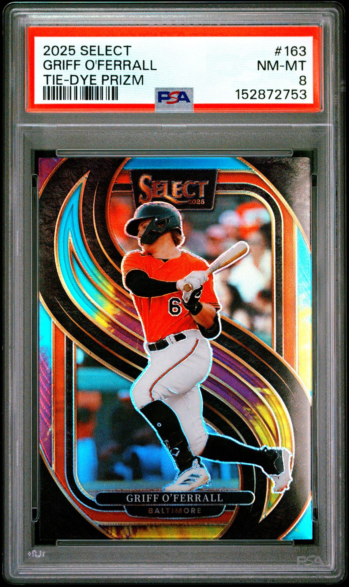 2025 Panini Select Griff O'ferrall #163 (Tie-Dye Prizm) Nm-Mt 8 front