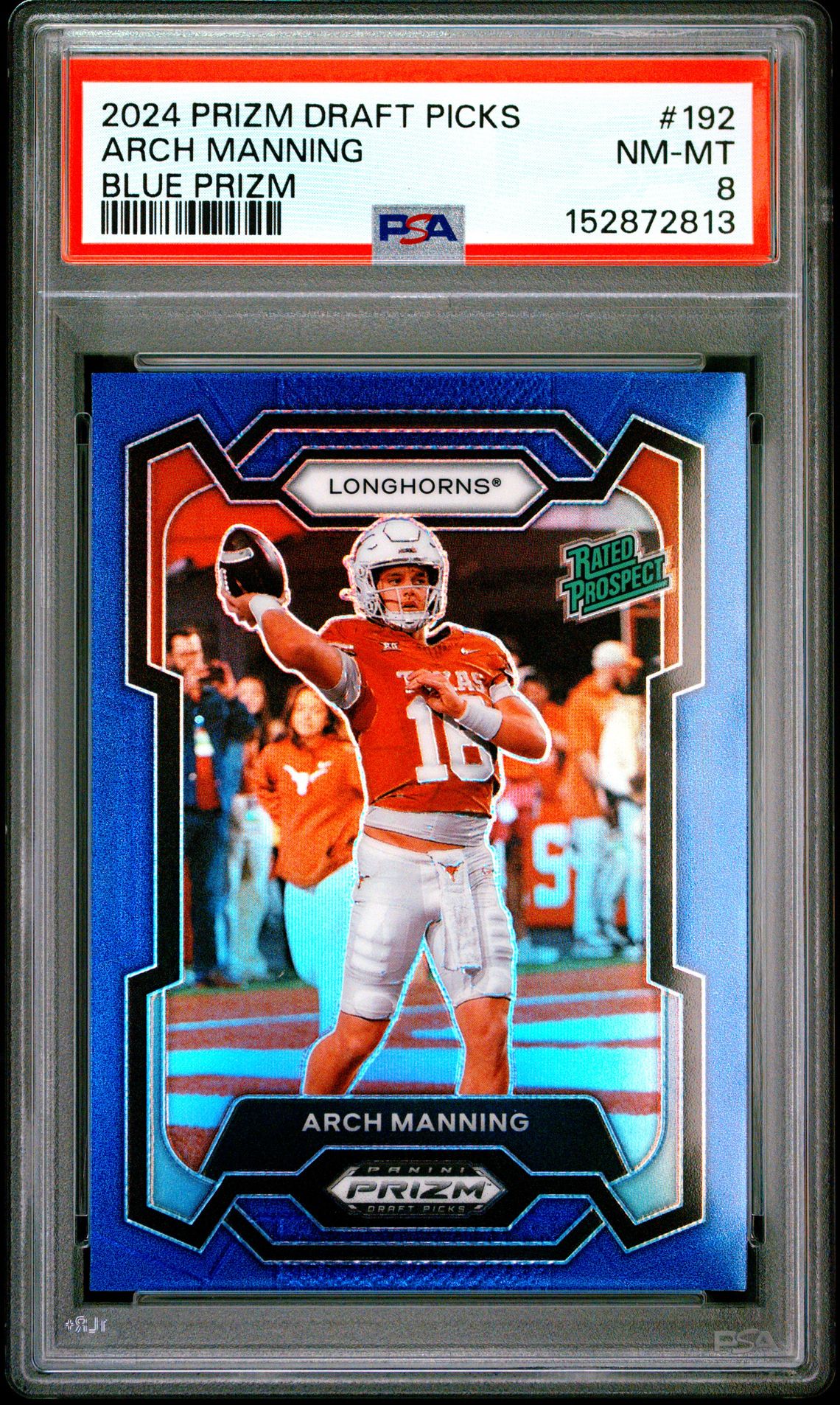 2024 Panini Prizm Draft Picks Arch Manning #192 (Blue Prizm) Nm-Mt 8 front
