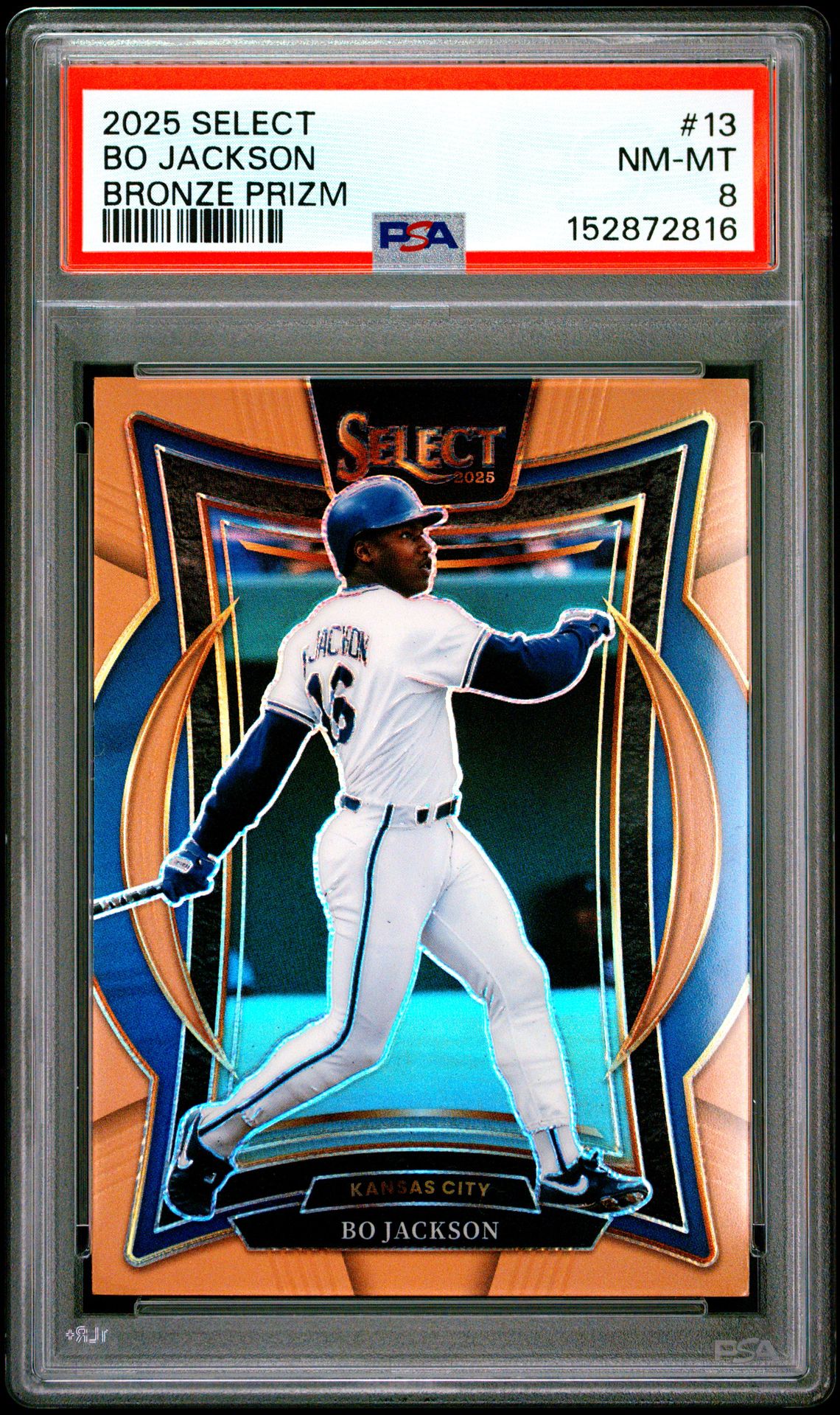 2025 Panini Select Bo Jackson #13 (Bronze Prizm) Nm-Mt 8 front