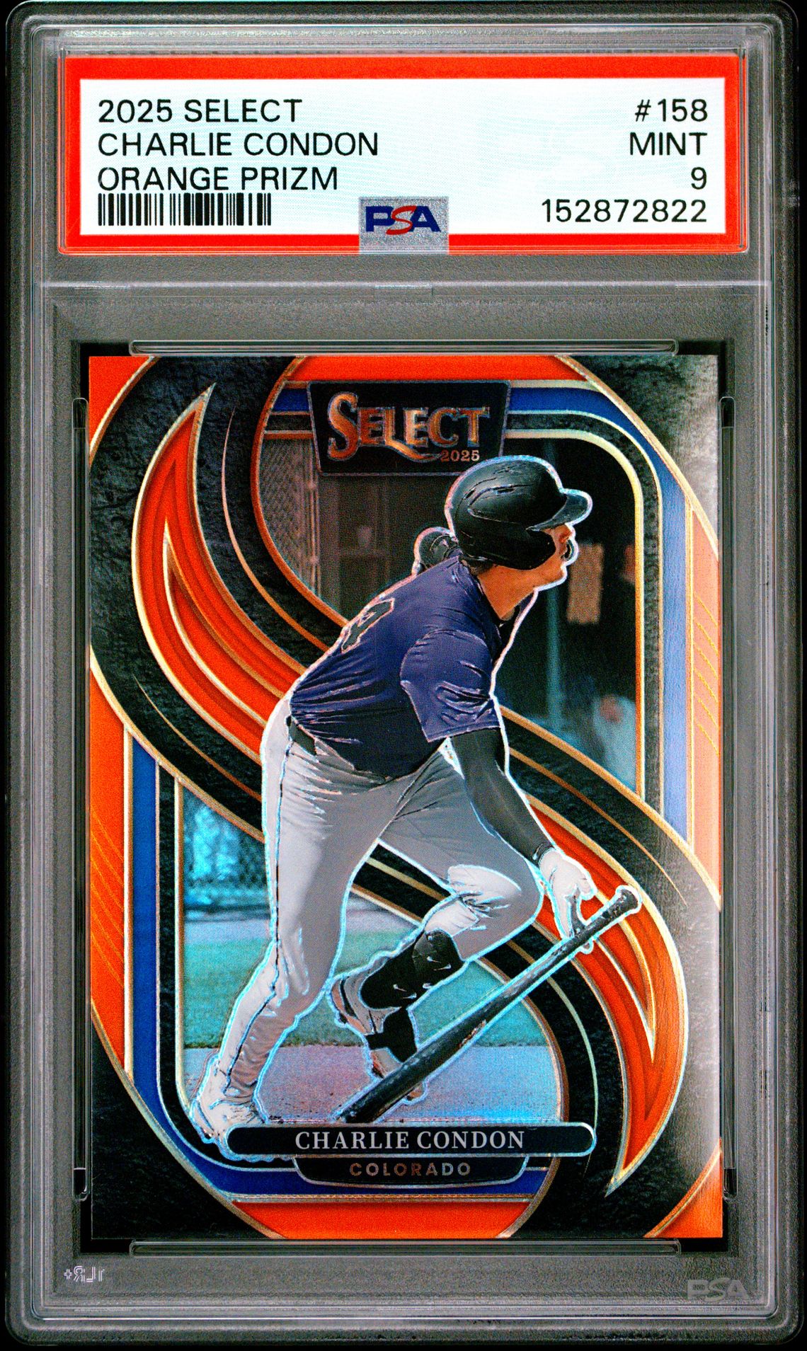 2025 Panini Select Charlie Condon #158 (Orange Prizm) Mint 9 front
