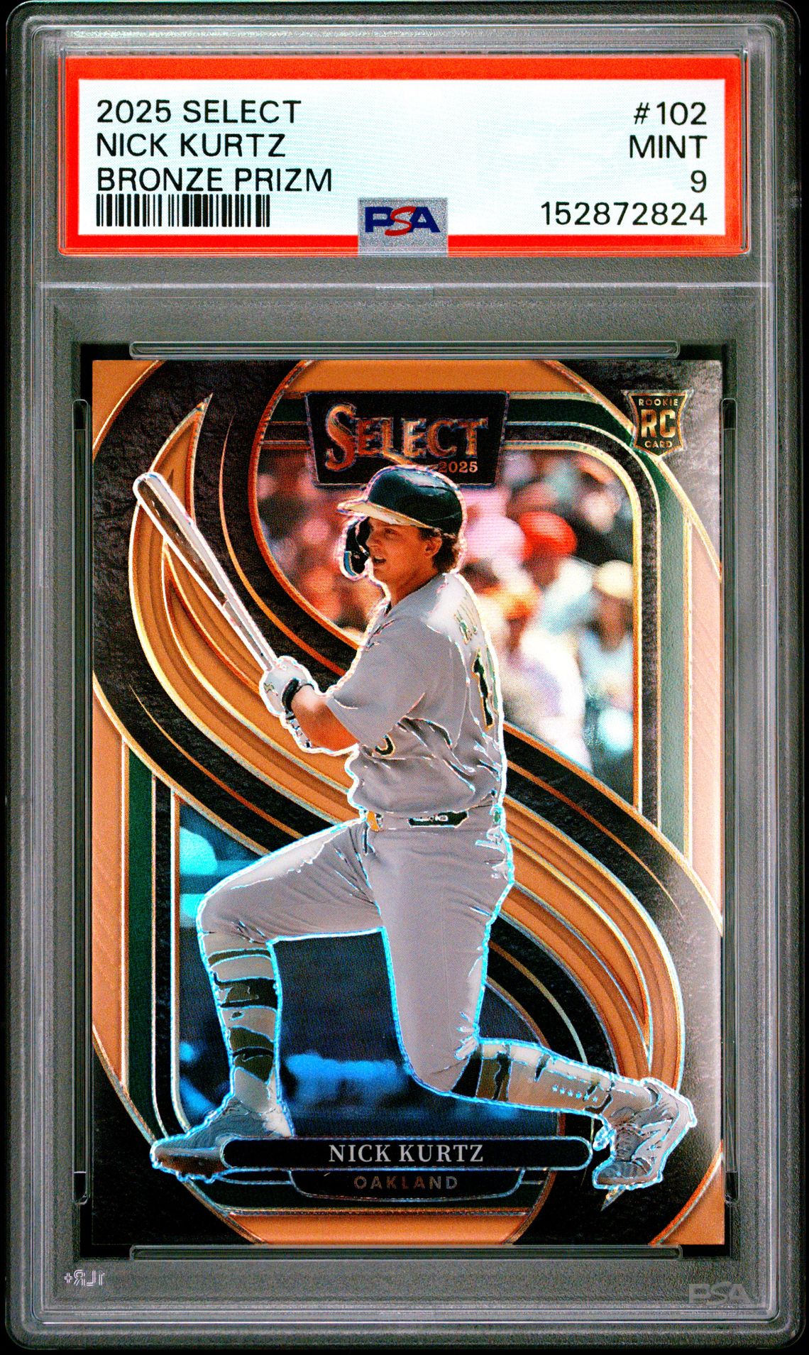 2025 Panini Select Nick Kurtz #102 (Bronze Prizm) Mint 9 front