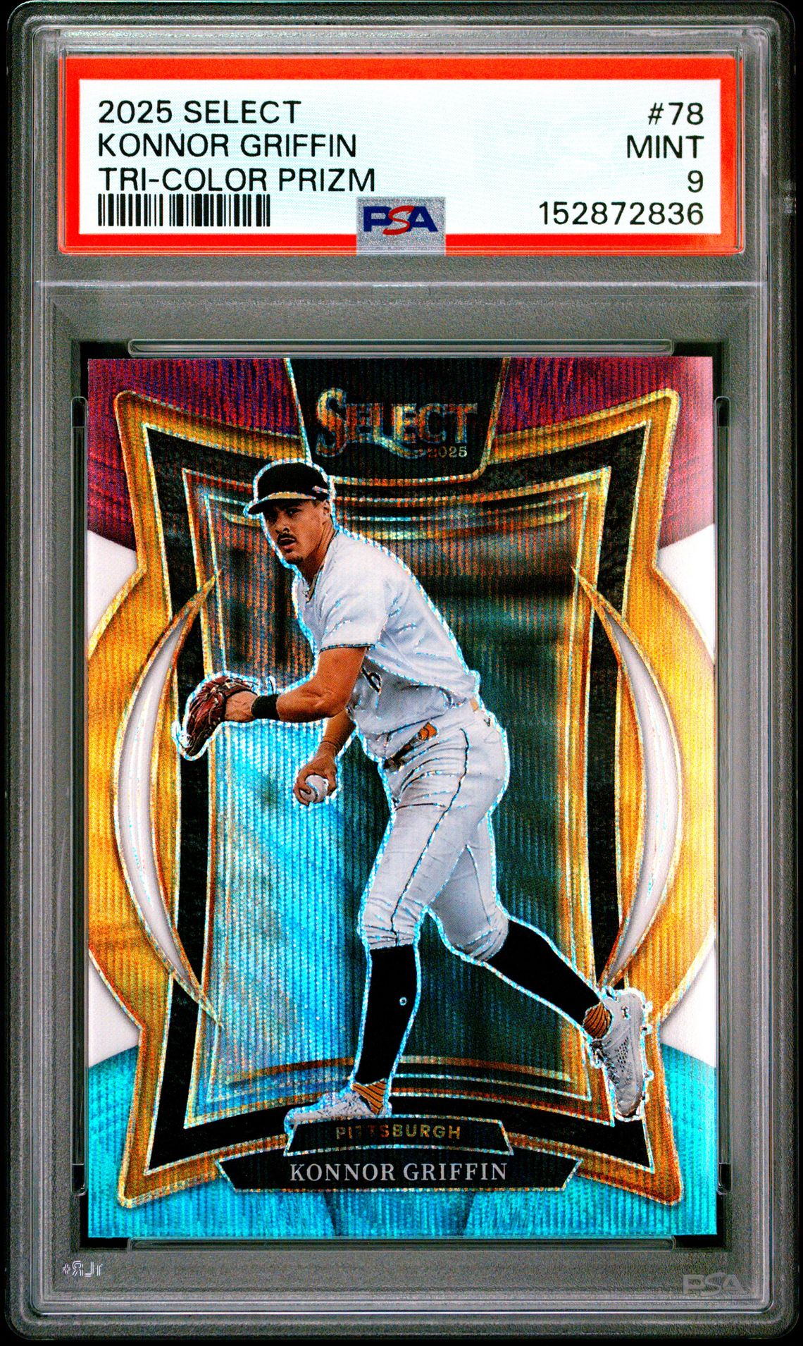 2025 Panini Select Konnor Griffin #78 (Tri-Color Prizm) Mint 9 front