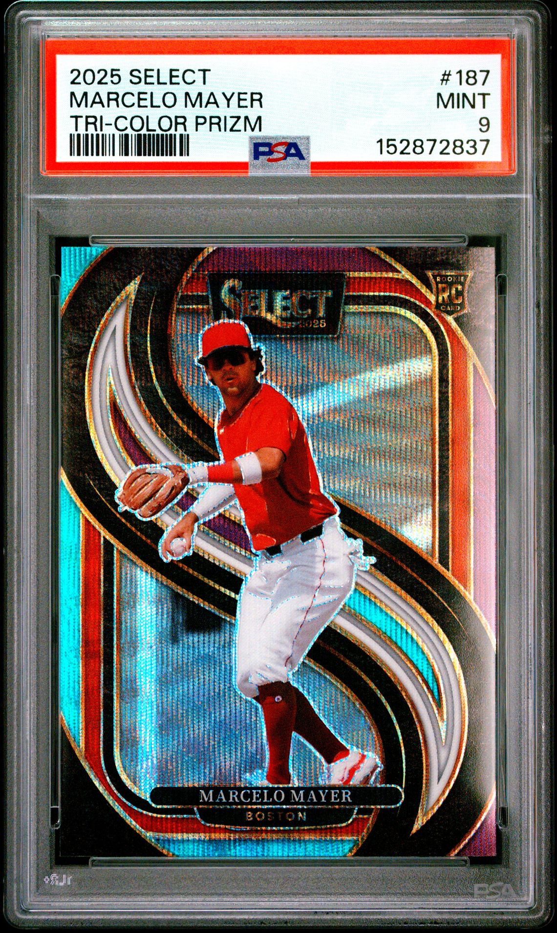 2025 Panini Select Marcelo Mayer #187 (Tri-Color Prizm) Mint 9 front