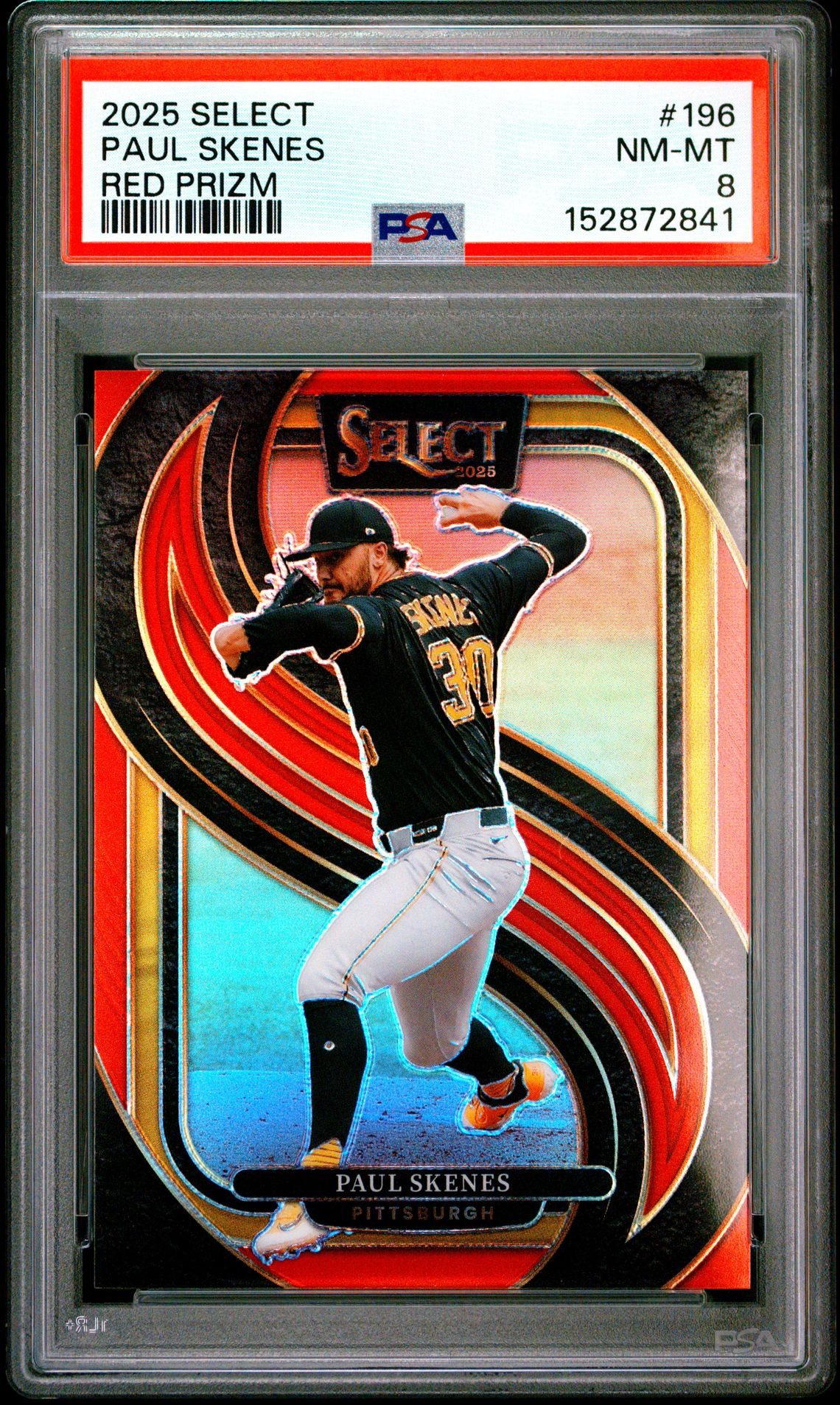 2025 Panini Select Paul Skenes #196 (Red Flash) Nm-Mt 8 front