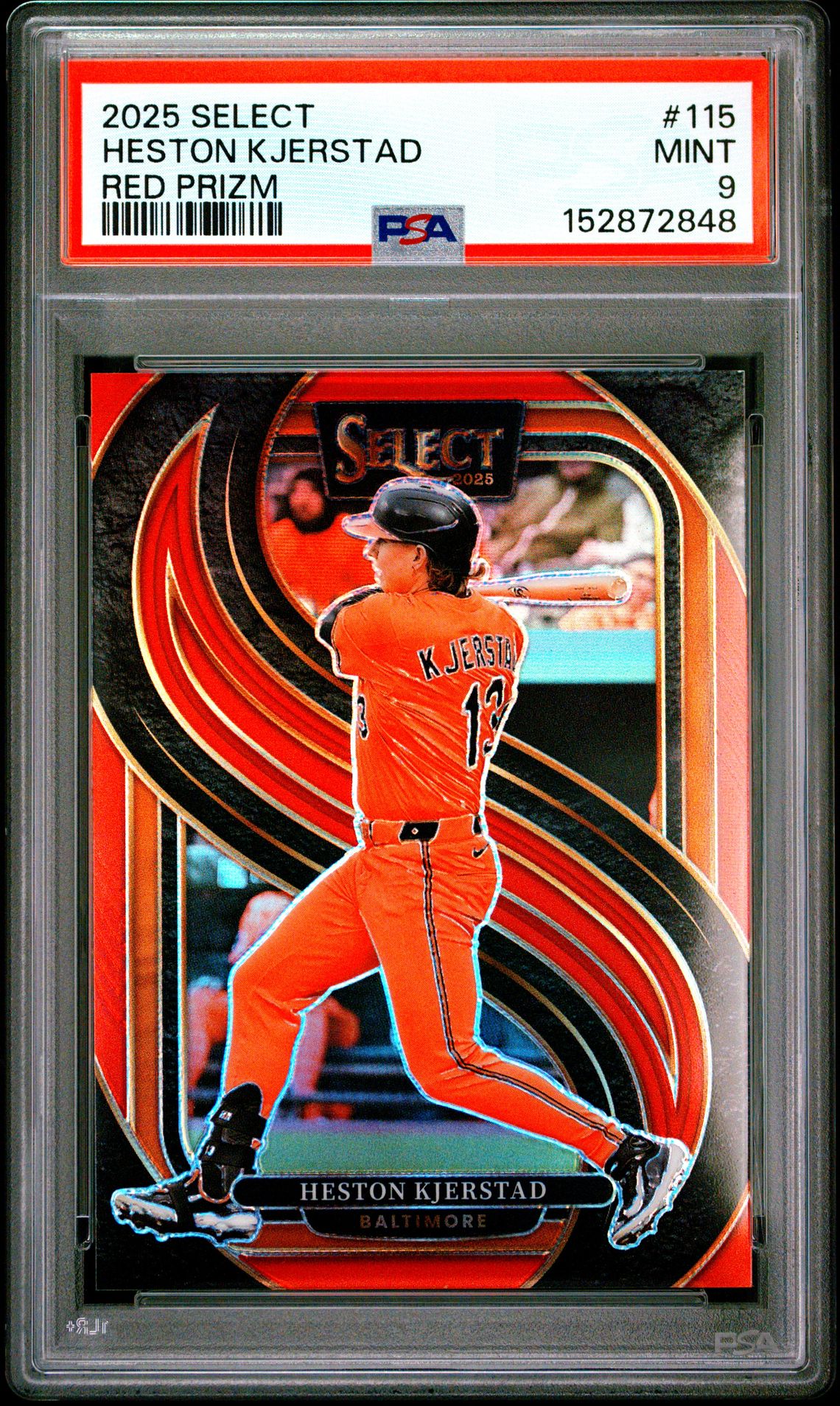 2025 Panini Select Heston Kjerstad #115 (Red Flash) Mint 9 front