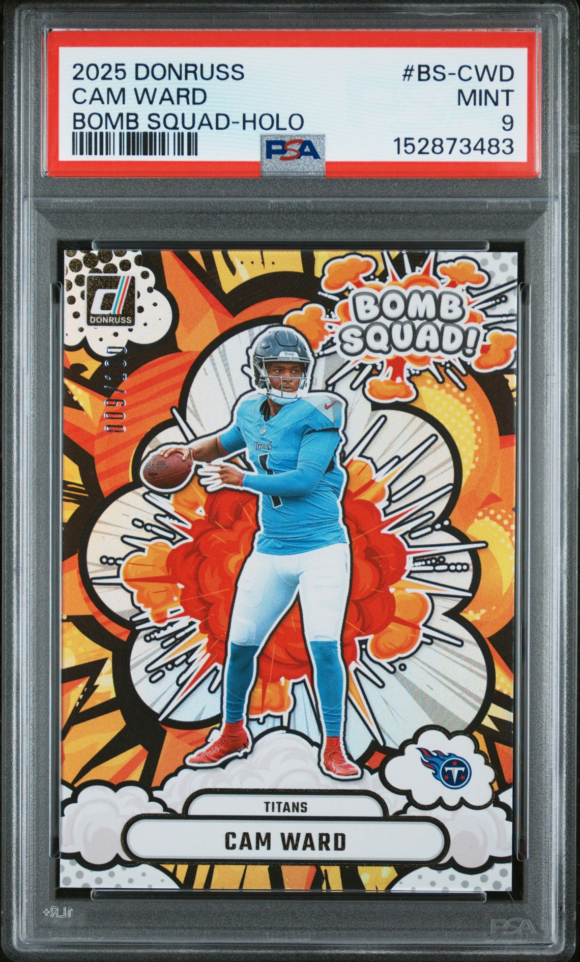 2025 Panini Donruss Bomb Squad Cam Ward #Bs-Cwd (Bomb Squad-Holo) Mint 9 front