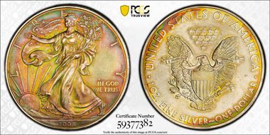 2008 $1 Silver Eagle MS65