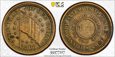 1863 CWT F-208/410a, Flag of Our Union AU55BN