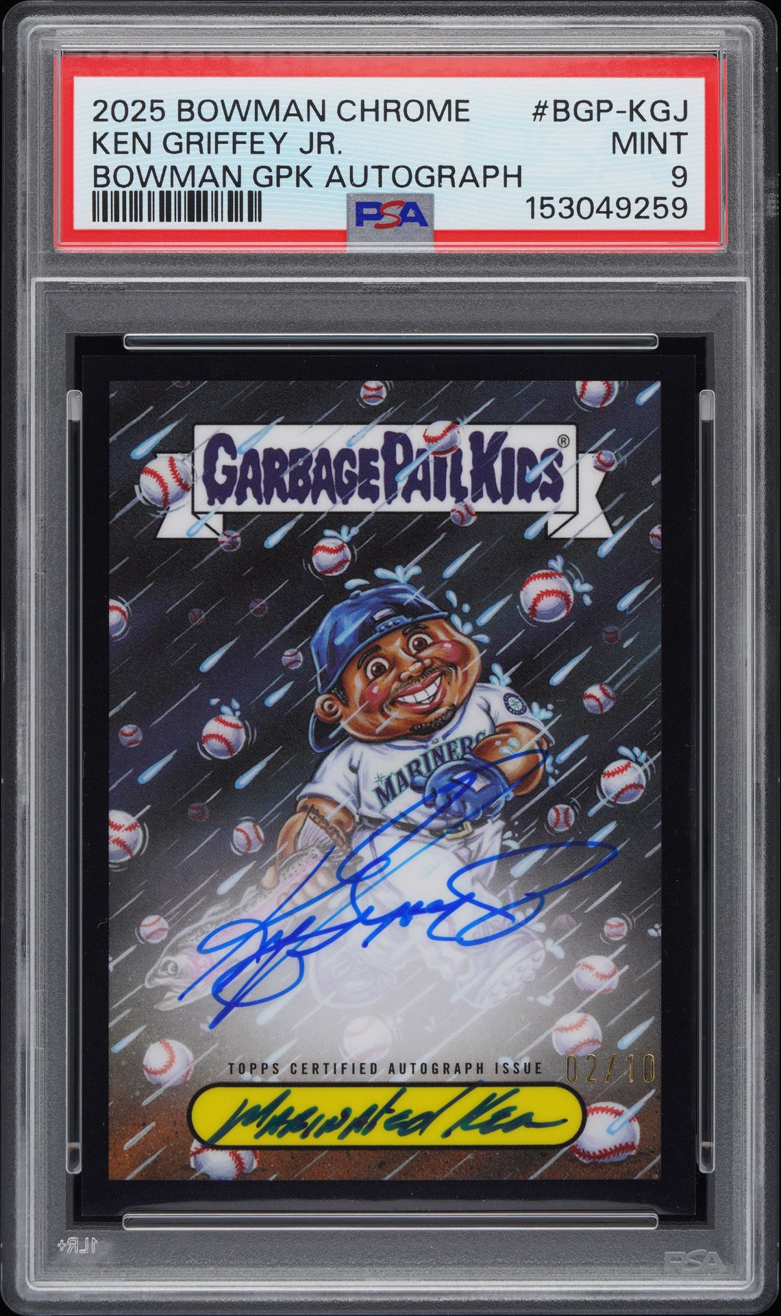 2025 Bowman Chrome BOWMAN CHROME BOWMAN GPK AUTOGRAPHS #BGP-KGJ Ken Griffey Jr. front