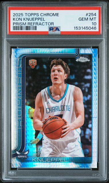 2025 Topps Topps Chrome Prism Refractor #254 Kon Knueppel front