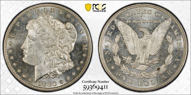 1880-S $1 VAM 12, Checkmark MS63