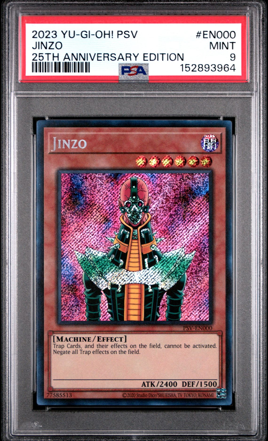 2023 Yu-Gi-Oh! YU-GI-OH! PHARAOH'S SERVANT 25TH ANNIVERSARY EDITION #EN000 Jinzo front