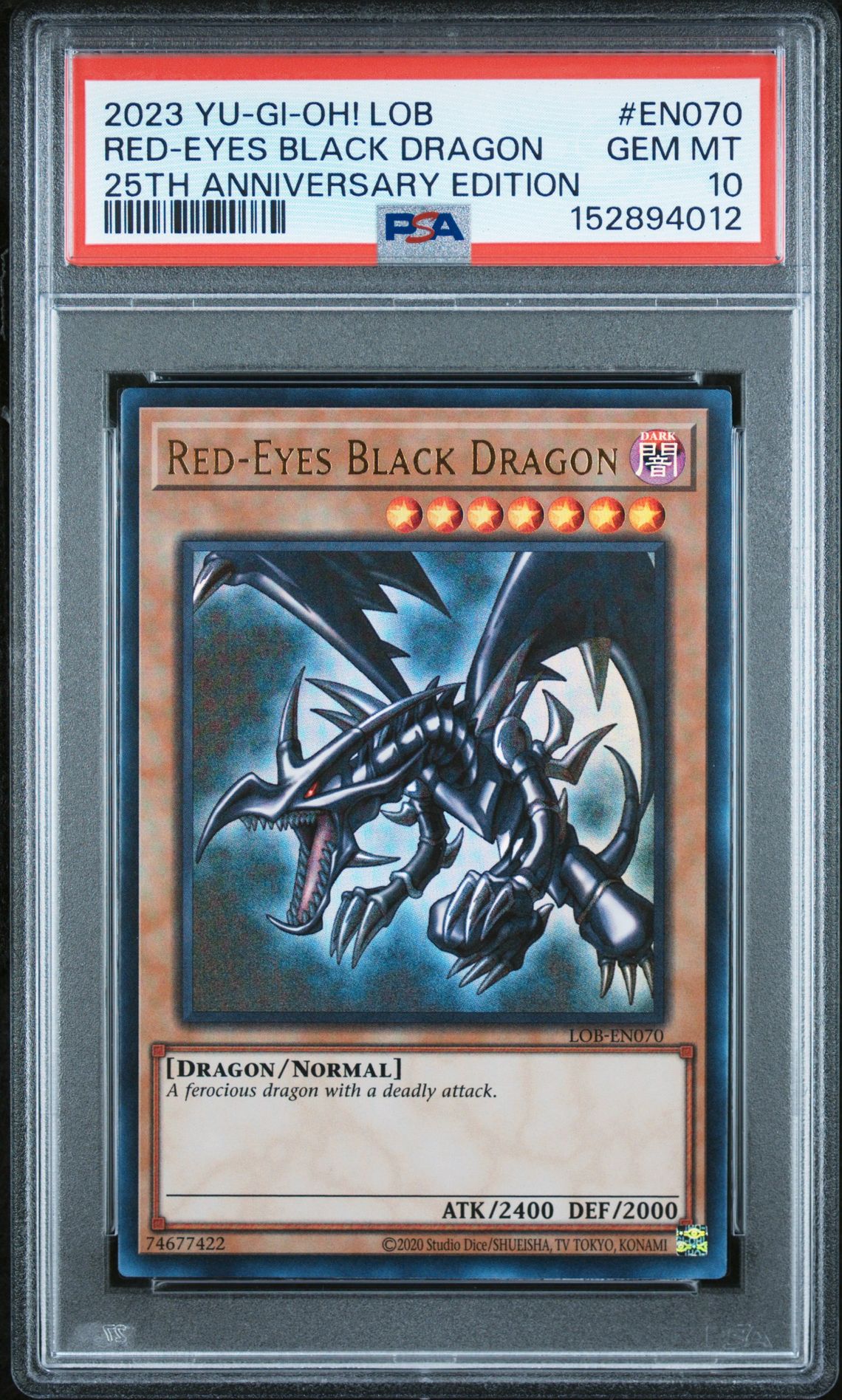 2023 Yu-Gi-Oh! YU-GI-OH! LEGEND OF BLUE EYES WHITE DRAGON 25TH ANNIVERSARY EDITION #EN070 Red-Eyes Black Dragon front