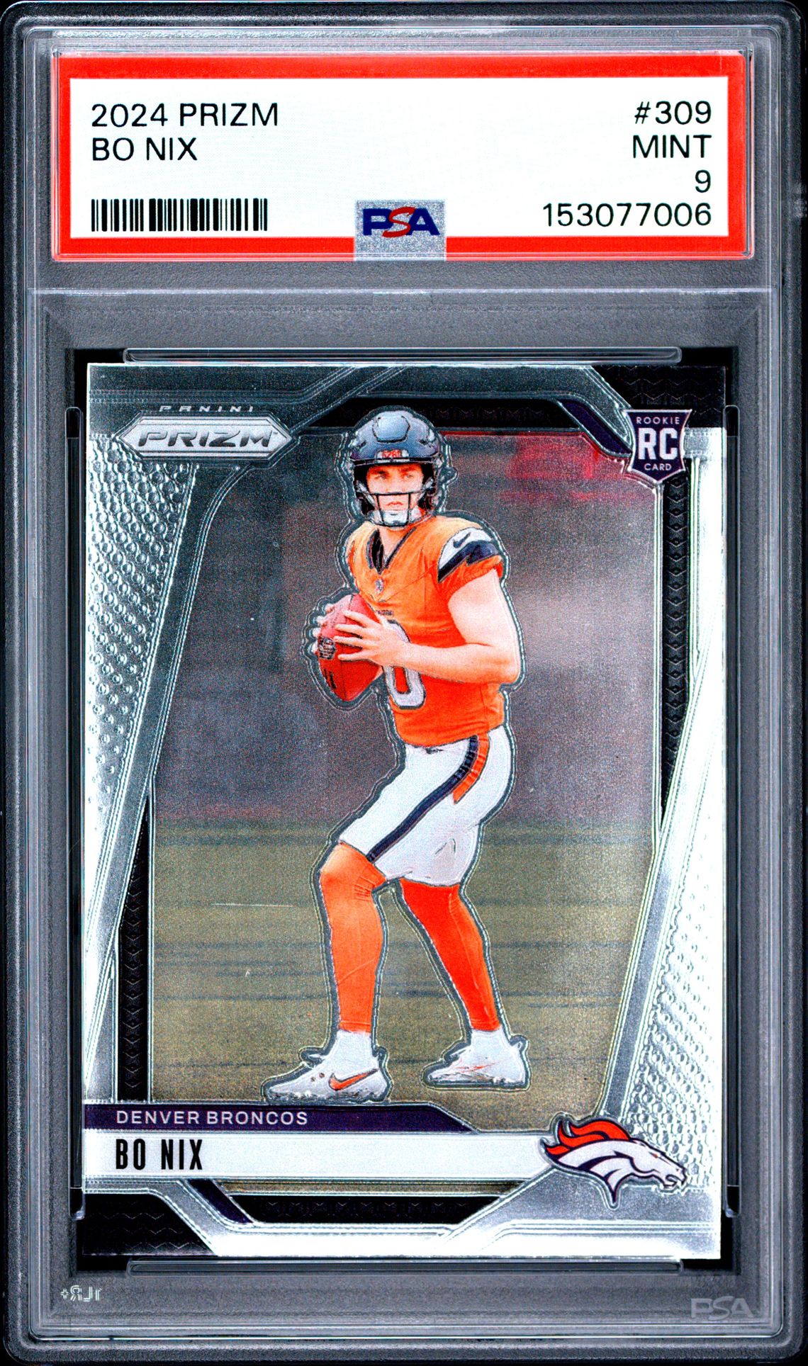 2024 Panini Prizm Bo Nix #309 Mint 9 front