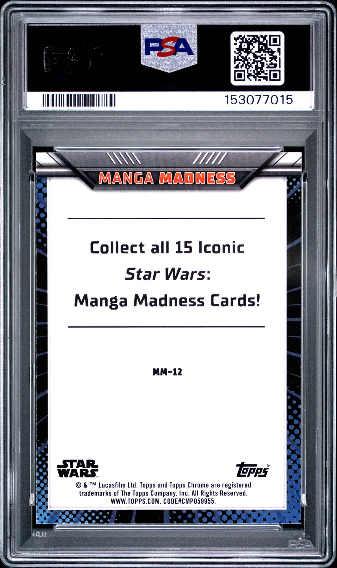 2023 Topps Chrome Star Wars Manga Madness Tie/Luke/Vader #Mm12 (Manga Madness) Gem Mt 10 back