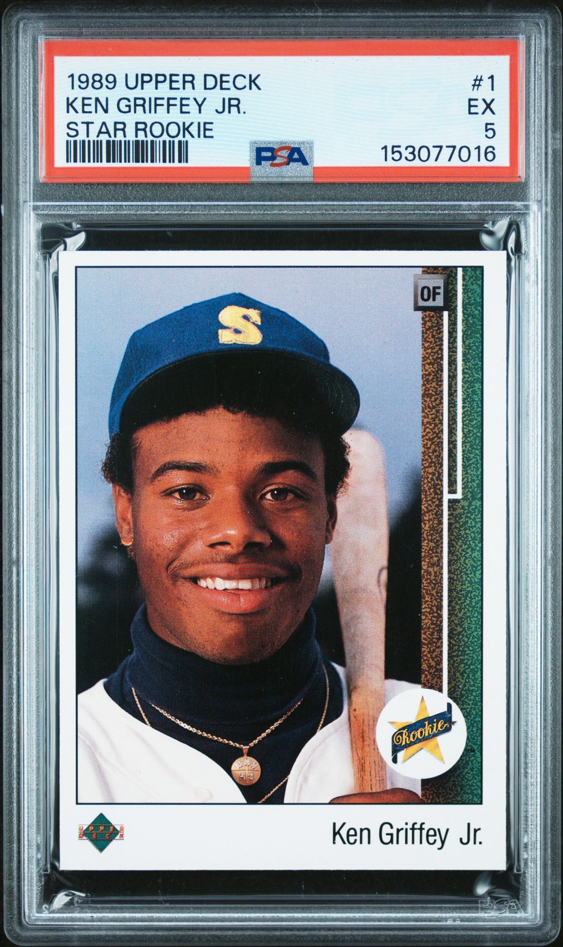 1989 Upper Deck Ken Griffey Jr. #1 (Star Rookie) Ex 5 front