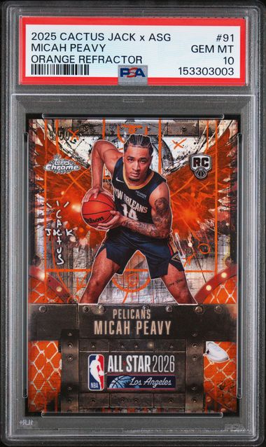 2025 Topps Topps Chrome Orange Refractor #91 Cactus Jack Micah front