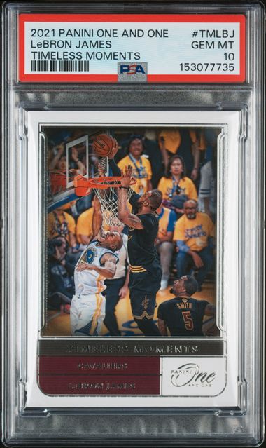 2021 Panini PANINI ONE AND ONE TIMELESS MOMENTS #TMLBJ Lebron James front