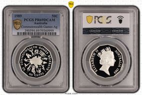 1989 50C Commonwealth Games Ag PR69DCAM
