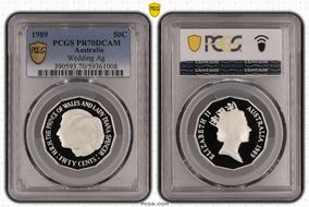 1989 50C Wedding Ag PR70DCAM