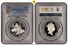 1989 50C Bicentennial Ag PR70DCAM