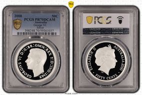2000 50C George VI Silver PR70DCAM