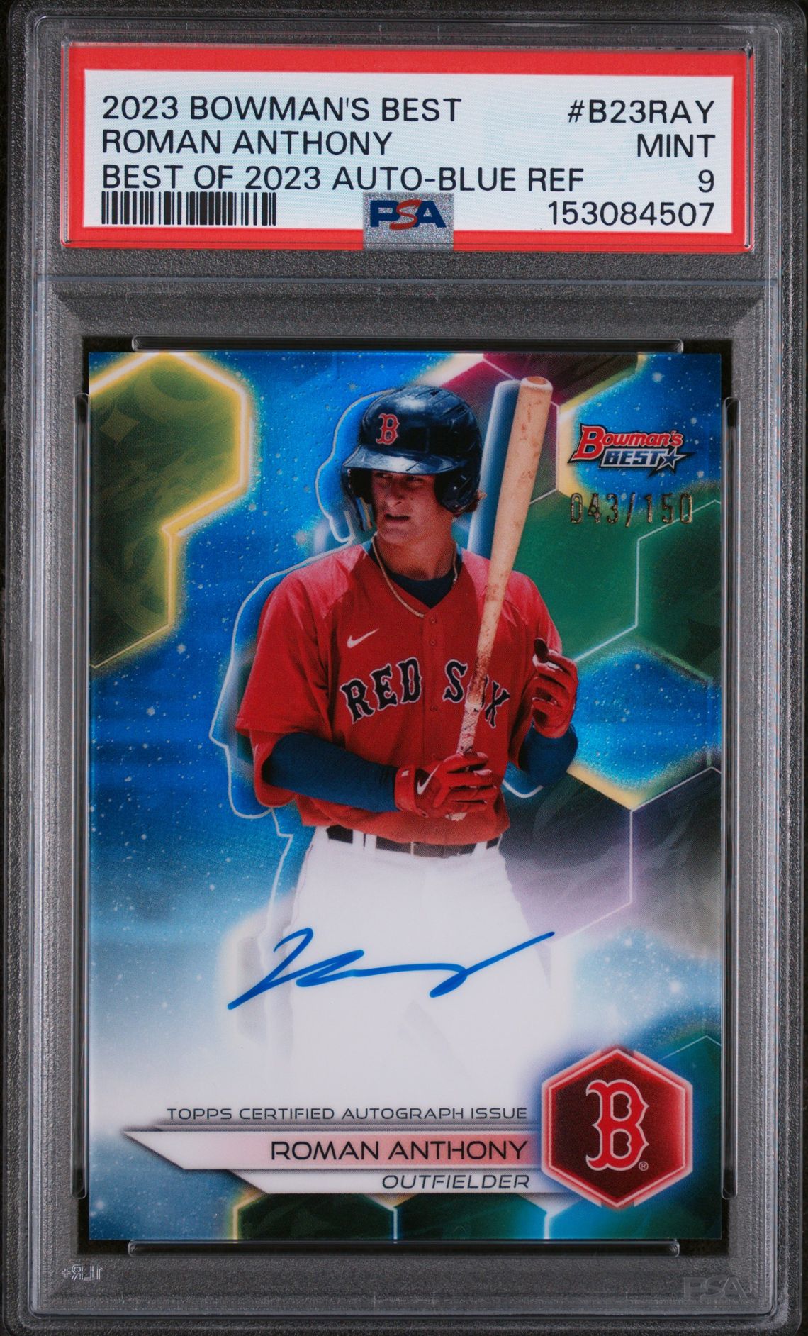 2023 Bowman BOWMAN'S BEST BEST OF 2023 AUTOGRAPHS BLUE REF #B23RAY Roman Anthony front