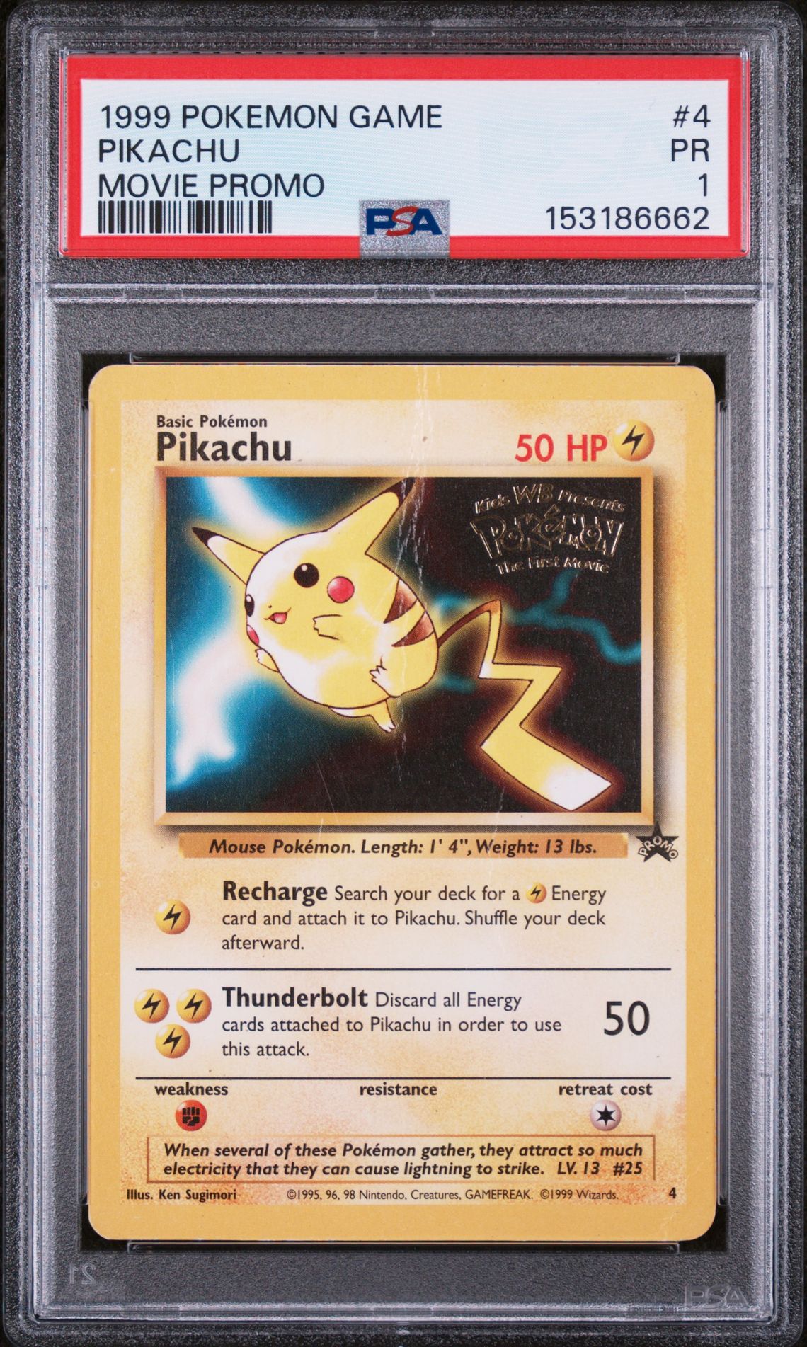 1999 Pokemon POKEMON GAME MOVIE MOVIE PROMO #4 Pikachu front
