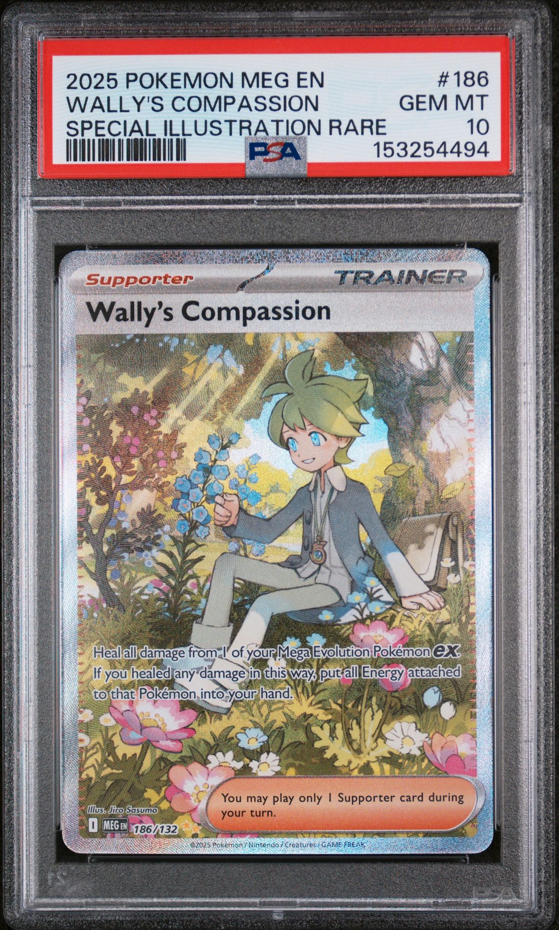 2025 Pokemon POKEMON MEG EN-MEGA EVOLUTION SPECIAL ILLUSTRATION RARE #186 Wally's Compassion front