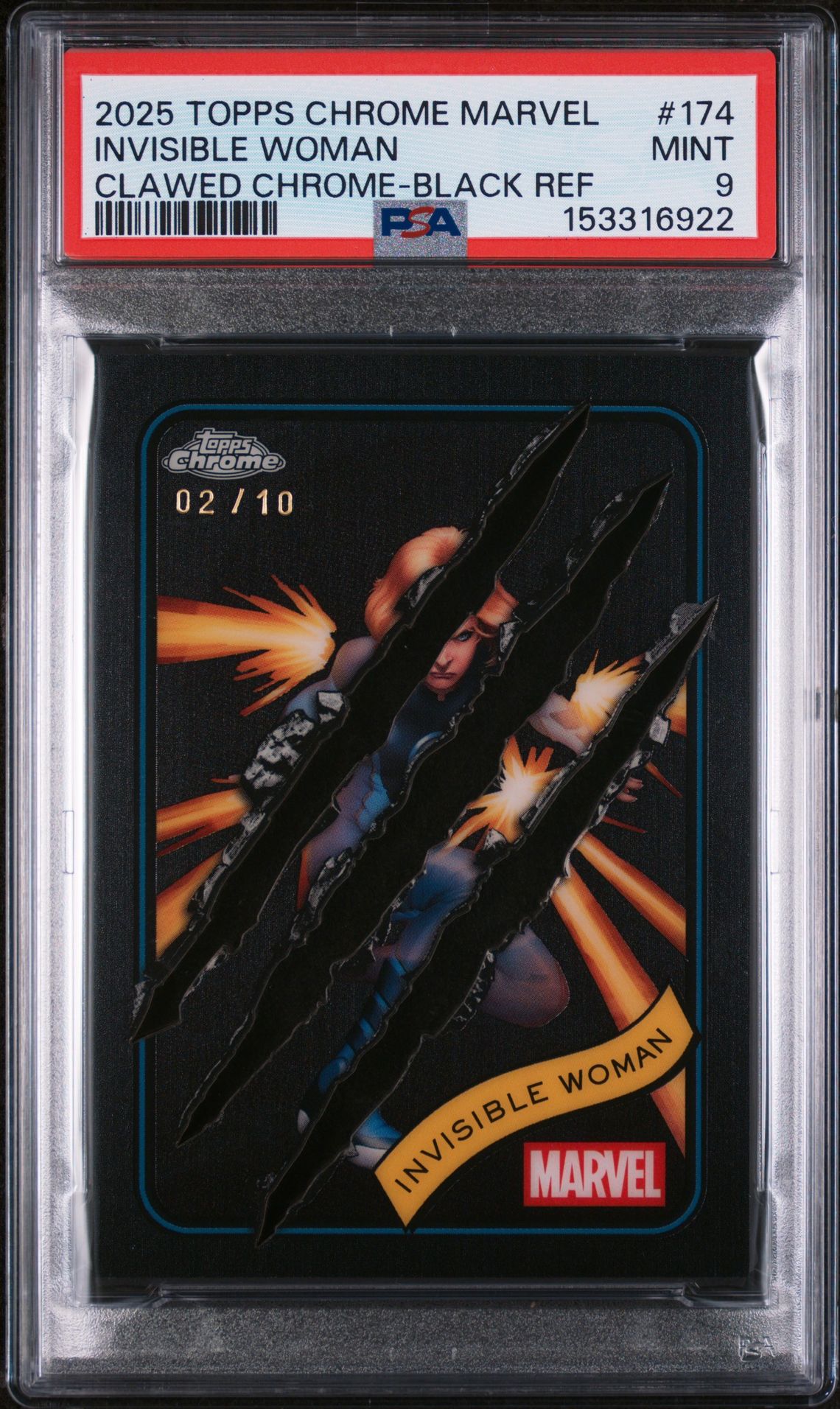 2025 Topps Chrome TOPPS CHROME MARVEL Purple Invisible Woman front