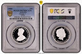 2000 20C George V Silver PR70DCAM