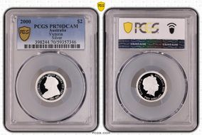 2000 $2 Victoria  Silver PR70DCAM