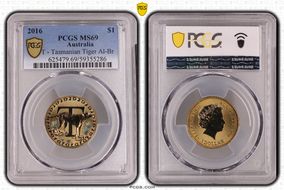 2016 $1 T - Tasmanian Tiger Al-Br MS69