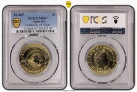 2010-P $1 Centenary of Flight MS67
