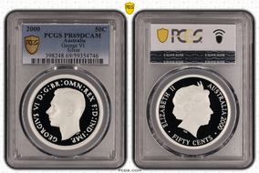 2000 50C George VI Silver PR69DCAM