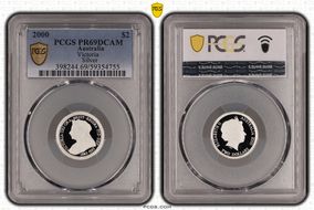 2000 $2 Victoria  Silver PR69DCAM