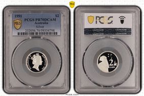 1991 $2 Silver PR70DCAM