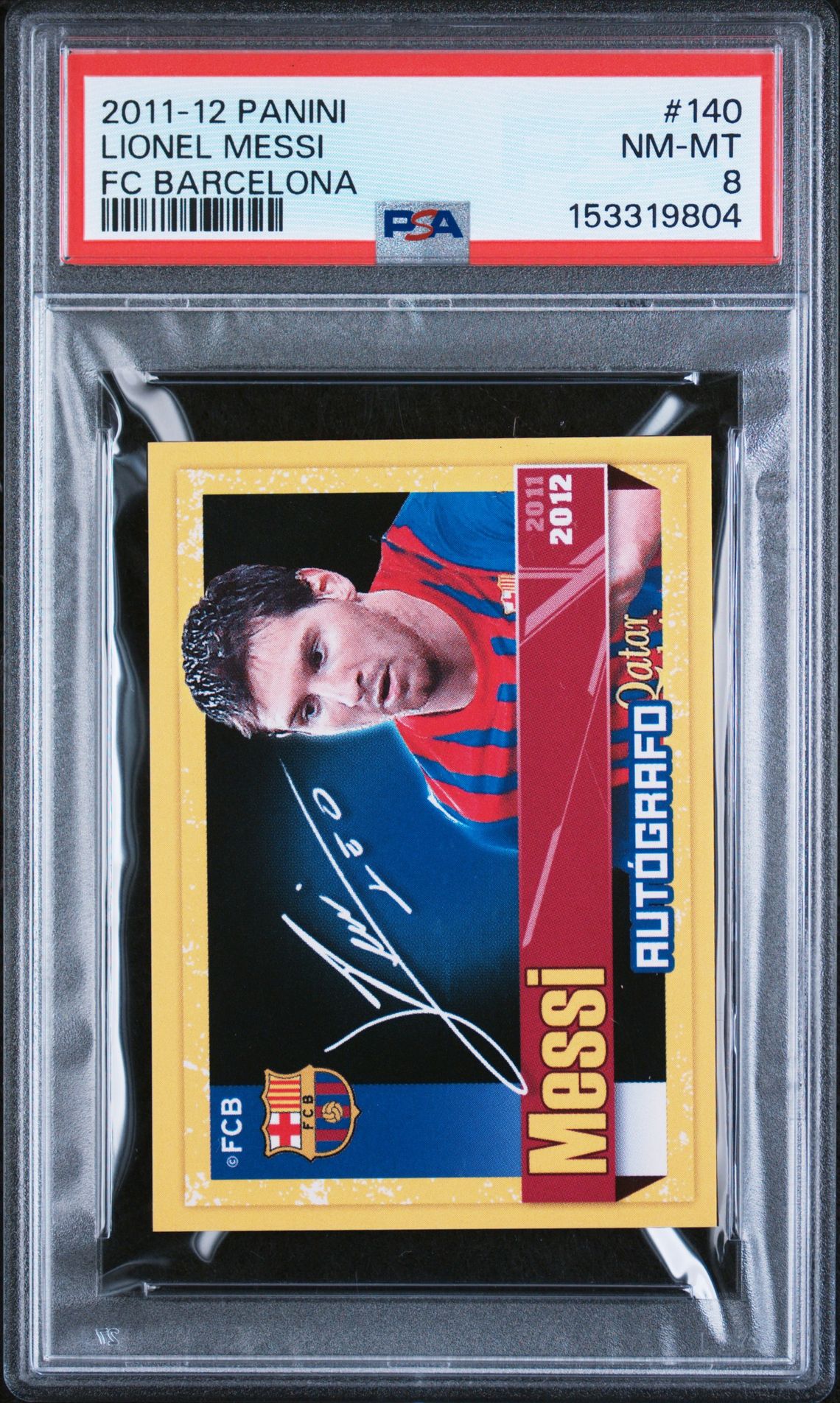 2011 Panini Fc Barcelona Lionel Messi #140 (Fc Barcelona) Nm-Mt 8 front