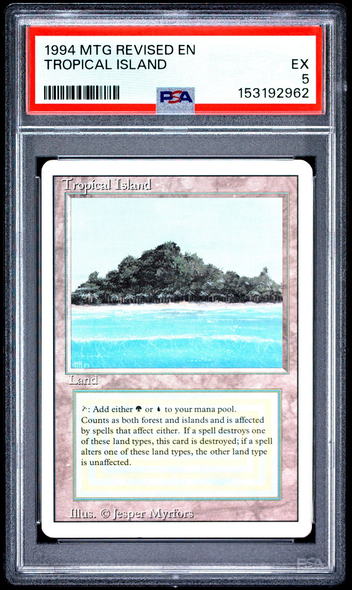 1994 MTG MAGIC THE GATHERING REVISED EDITION Tropical Island front