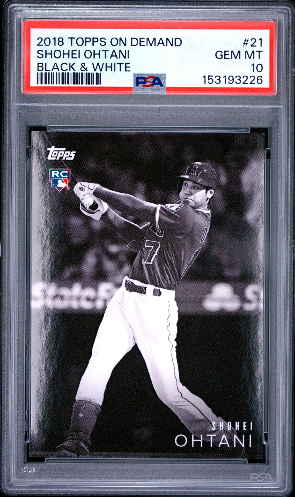 OHTANI TOPPS ON DEMAND BLACK & WHITE 2018