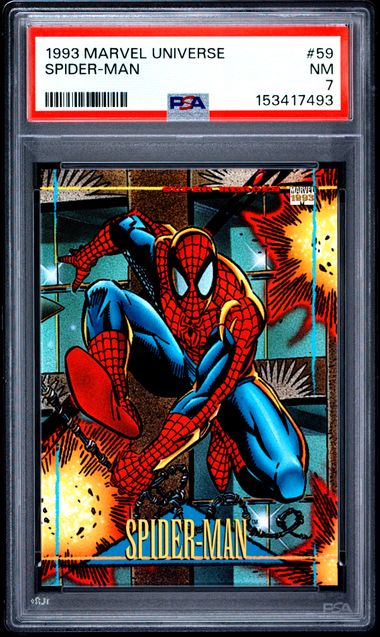 1993 Impel Marvel Universe #59 Spider-Man front