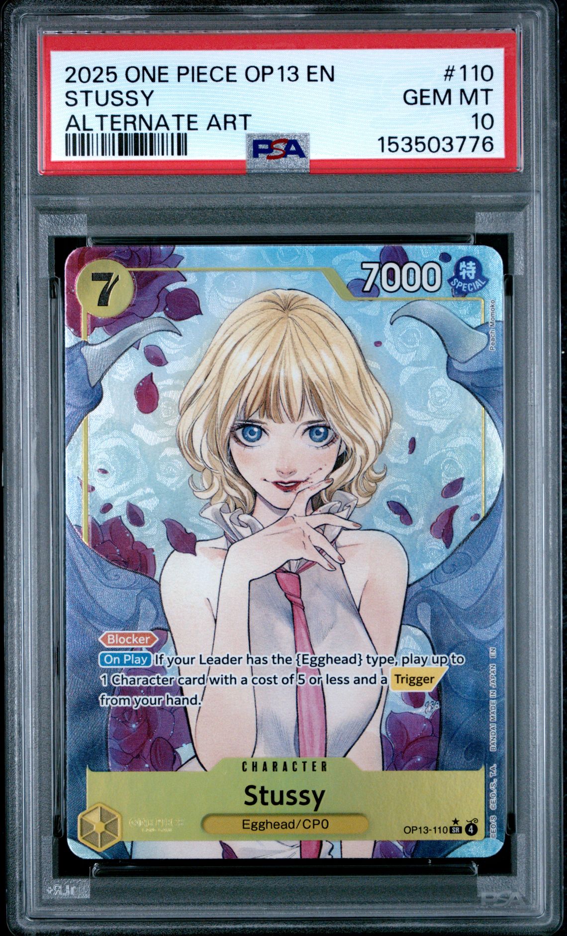 2025 One Piece ONE PIECE OP13-CARRYING ON HIS WILL ALTERNATE ART #110 Stussy front
