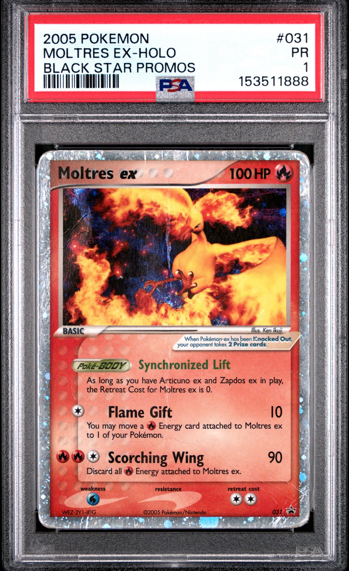 2005 Pokemon POKEMON BLACK STAR PROMOS #031 Moltres Ex-Holo front